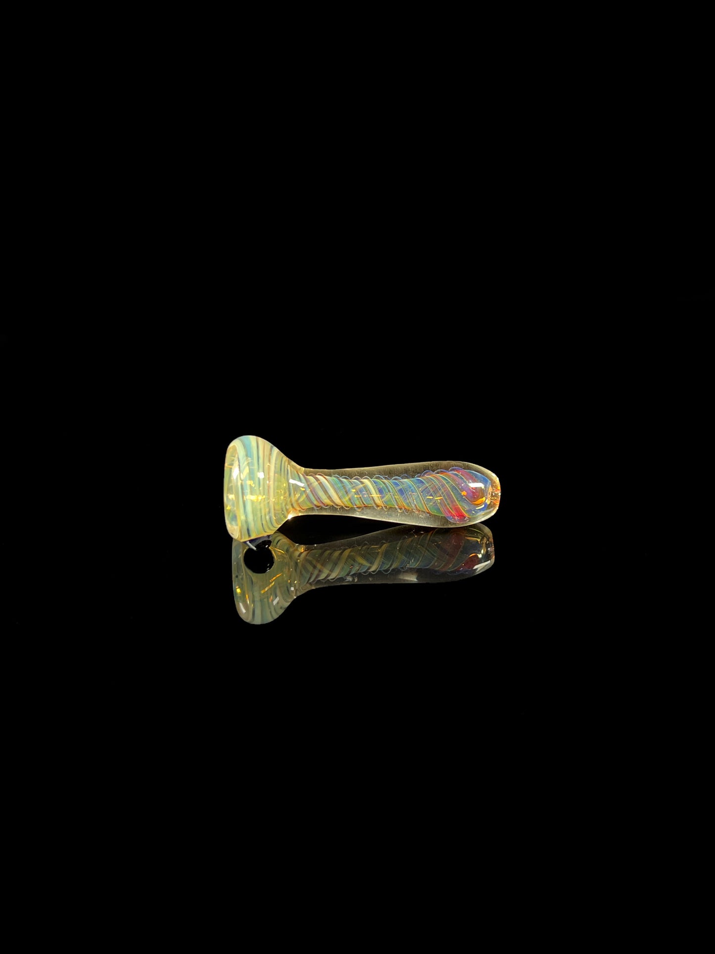 Silver Fumed Swirl Glass One Hitter