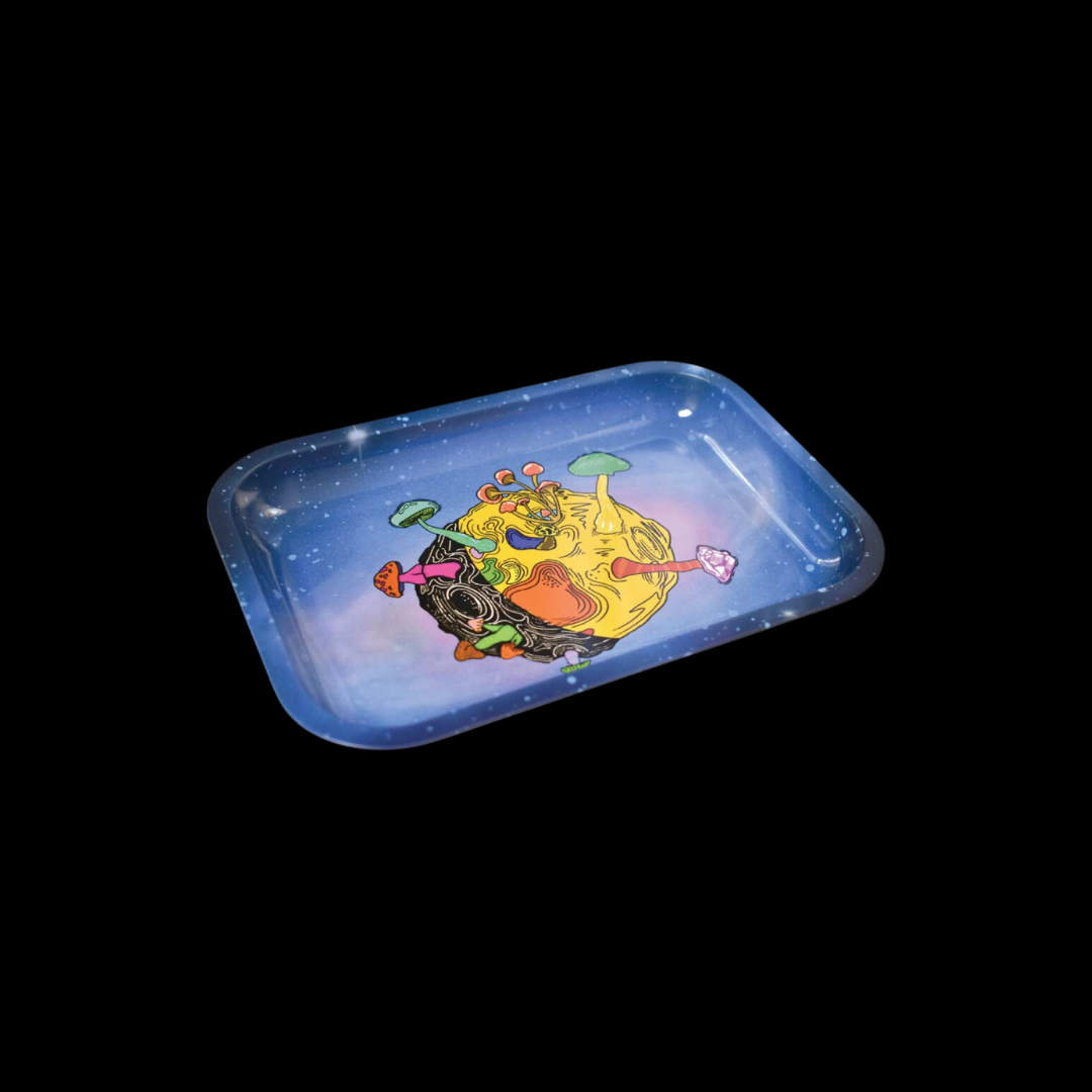 Shroom Planet in Space Rolling Tray with Magnetic Lid