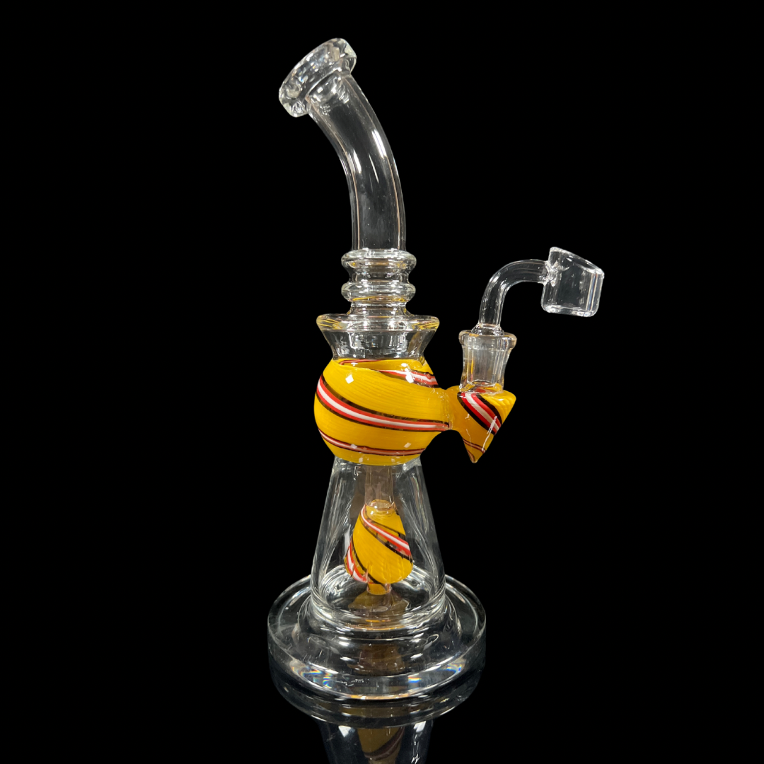 Experience Vibrancy: Spiral Stripe Bauble Glass Rig