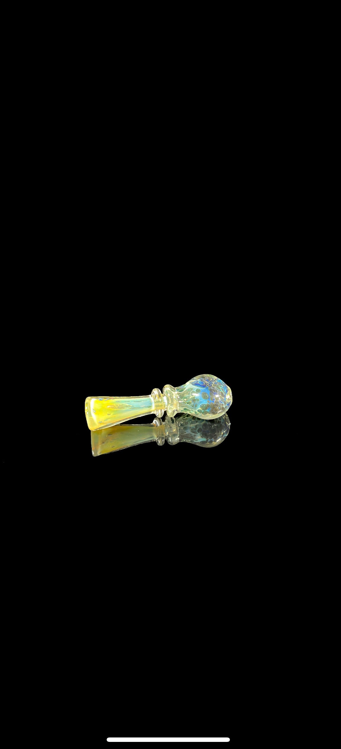 Silver Fumed Chillum with Oceanic Speckles